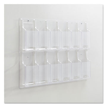 Safco® Reveal Clear Literature Displays, 12 Compartments, 30w X 2d X 20.25h, Clear freeshipping - TVN Wholesale